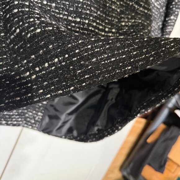Talbots Black and White Tweed Woven Blazer Size 18WP Wool Office Careerwear - Picture 9 of 9